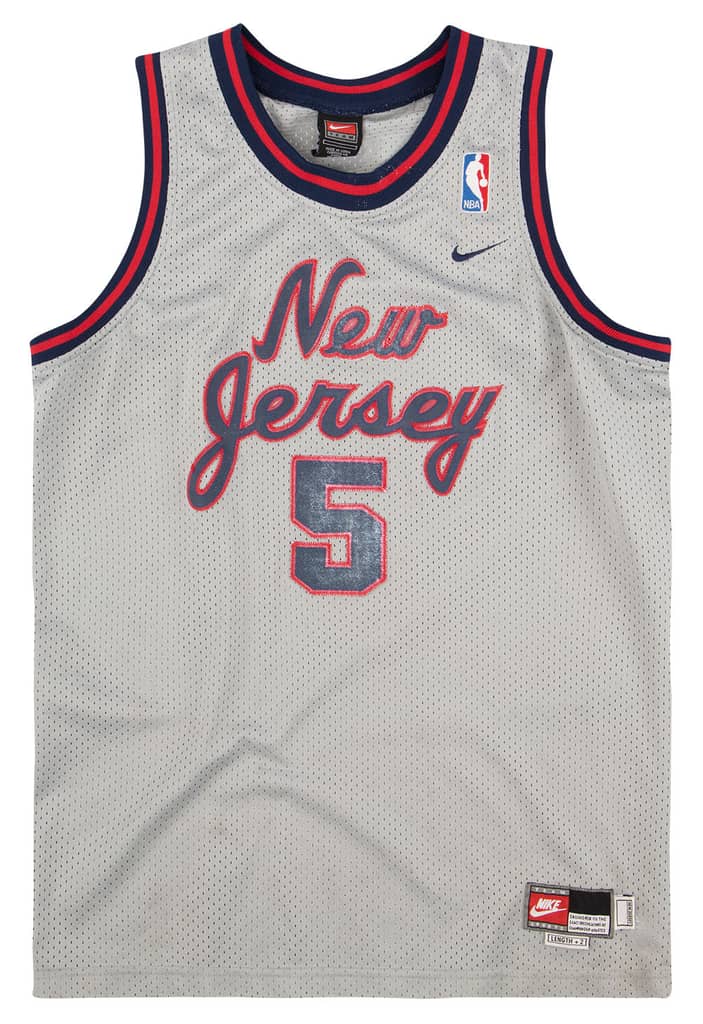 1977 New Jersey Nets Kidd #5 Nike Rewind Swingman Jersey (Alternate) Y