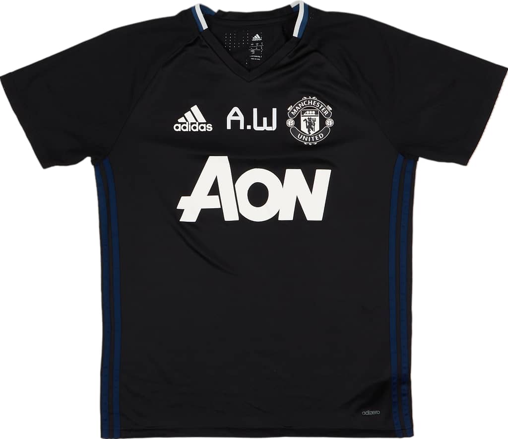 2016-17 Manchester United adidas Staff Issue Training Shirt A.W' - 7/10 - (S)