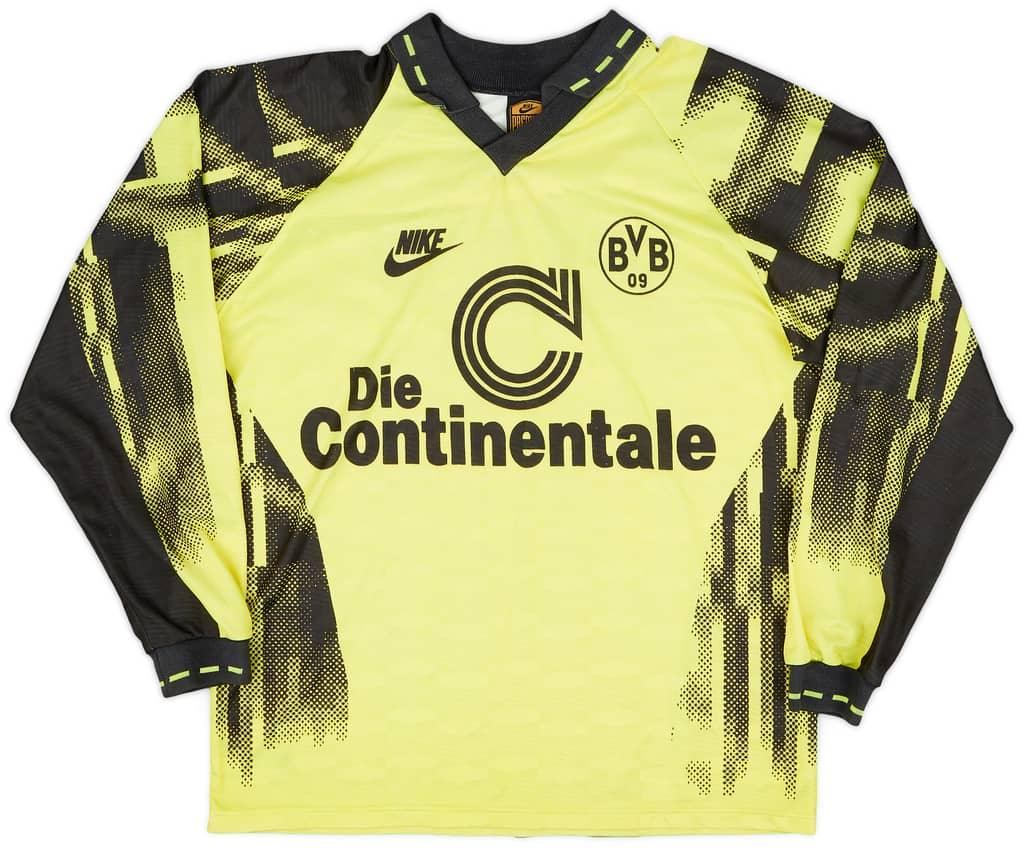 1992-93 Borussia Dortmund Home L/S Shirt - 8/10 - (M)