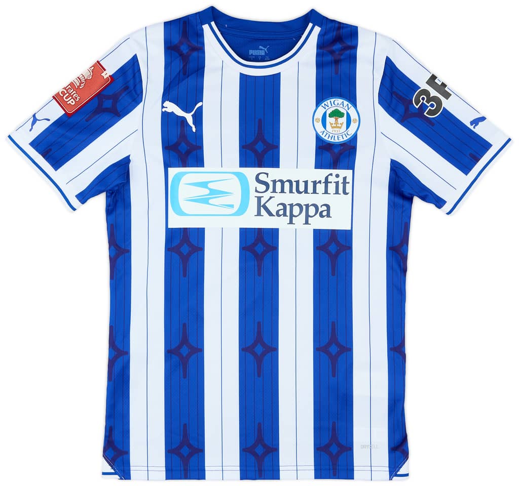 2023-24 Wigan FA Cup Match Issue Home Shirt J. Smith #18