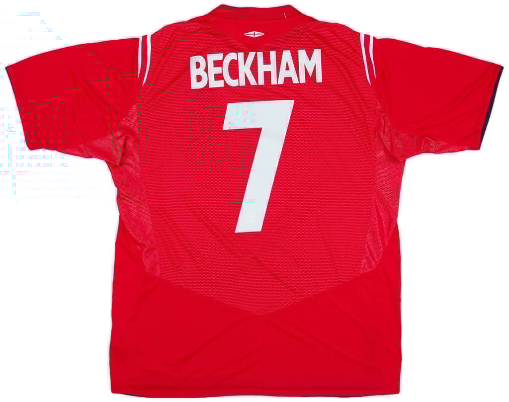 2004-06 England Away Shirt Beckham #7 (XL)