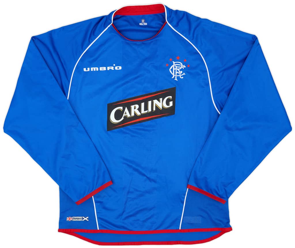2005-06 Rangers Home L/S Shirt - 7/10 - (L)