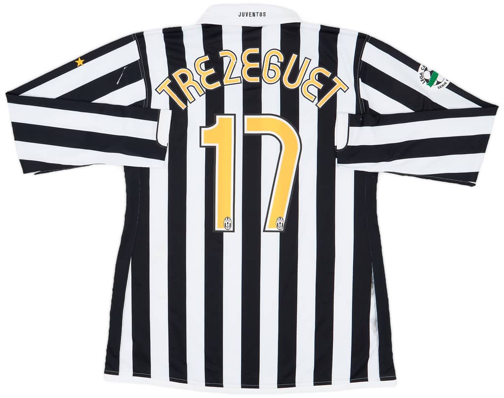 2006-07 Juventus Match Issue Home L/S Shirt Trezeguet #17