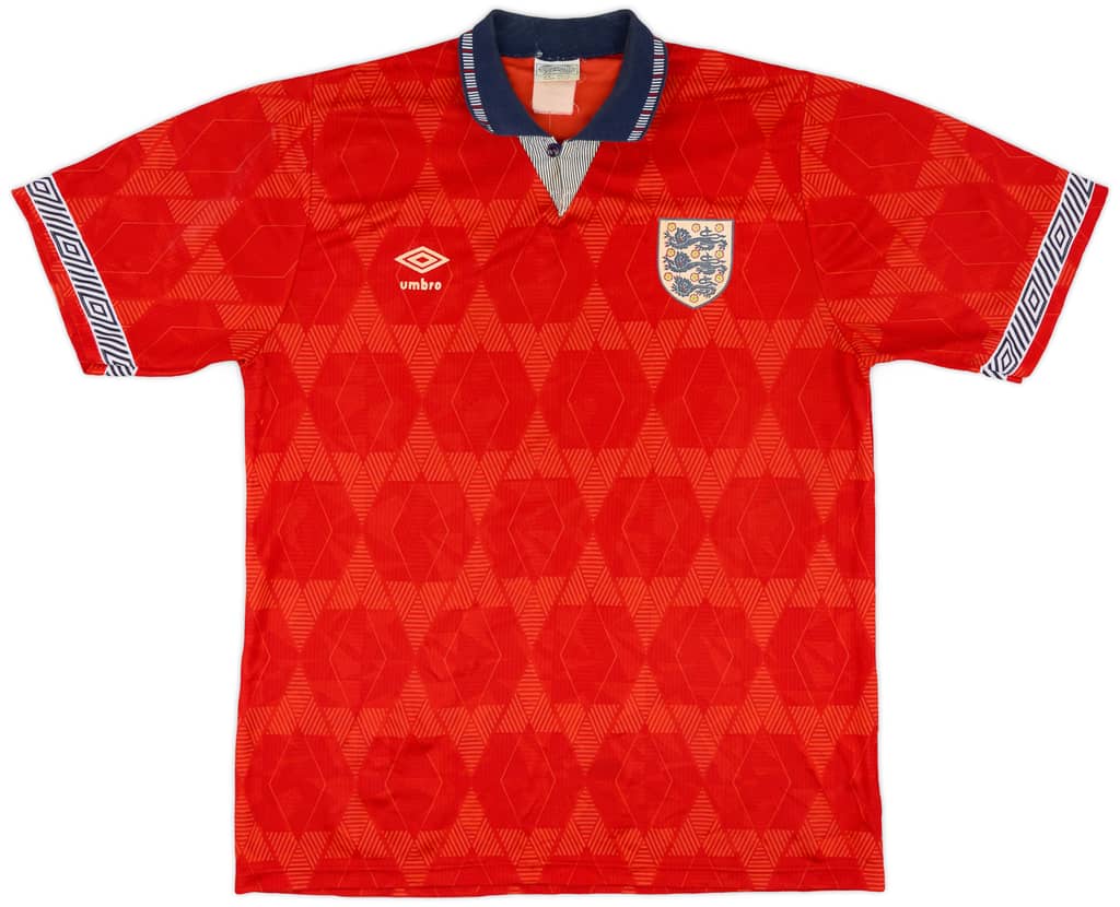1990-93 England Away Shirt - 6/10 - (L)