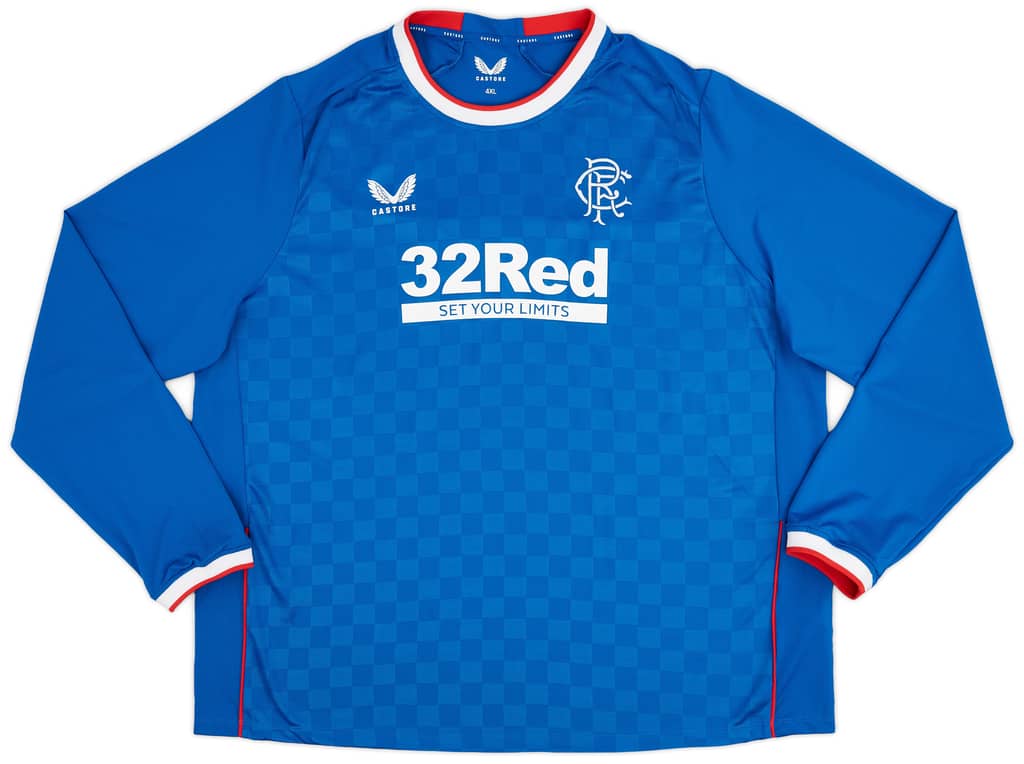 2022-23 Rangers Authentic Home L/S Shirt - As New - (5XL)