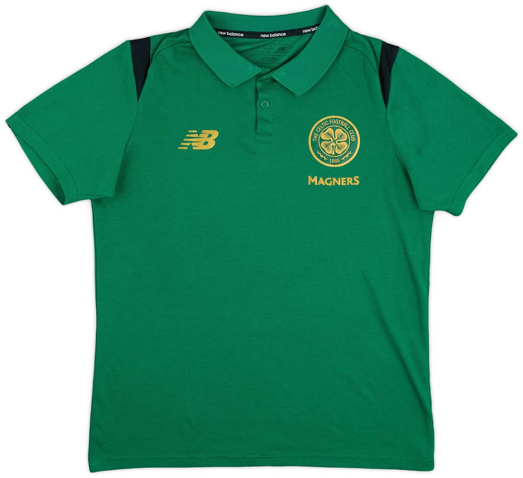 2017-18 Celtic New Balance Polo Shirt - 9/10 - (S)