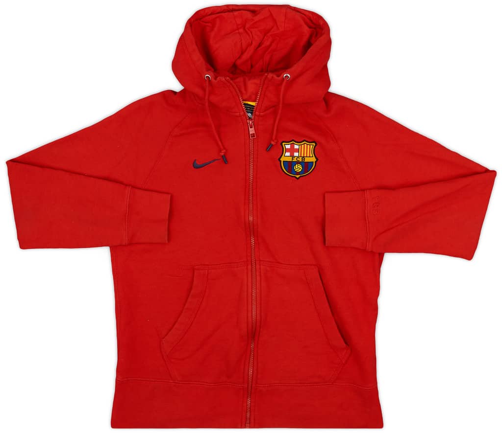 2014-15 Barcelona Nike Zipped Hooded Sweat Top - 9/10 - (M)
