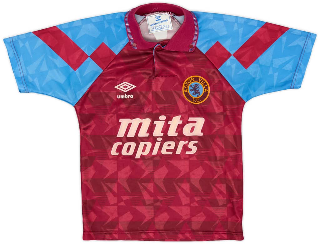 1990-92 Aston Villa Signed Home Shirt - 8/10 - (S.Boys)