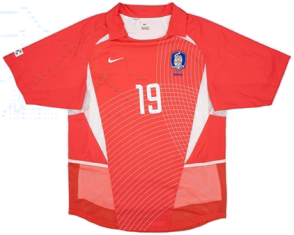 2002-03 South Korea Player Issue Home Shirt J.H.Ahn #19 - 9/10 - (M)