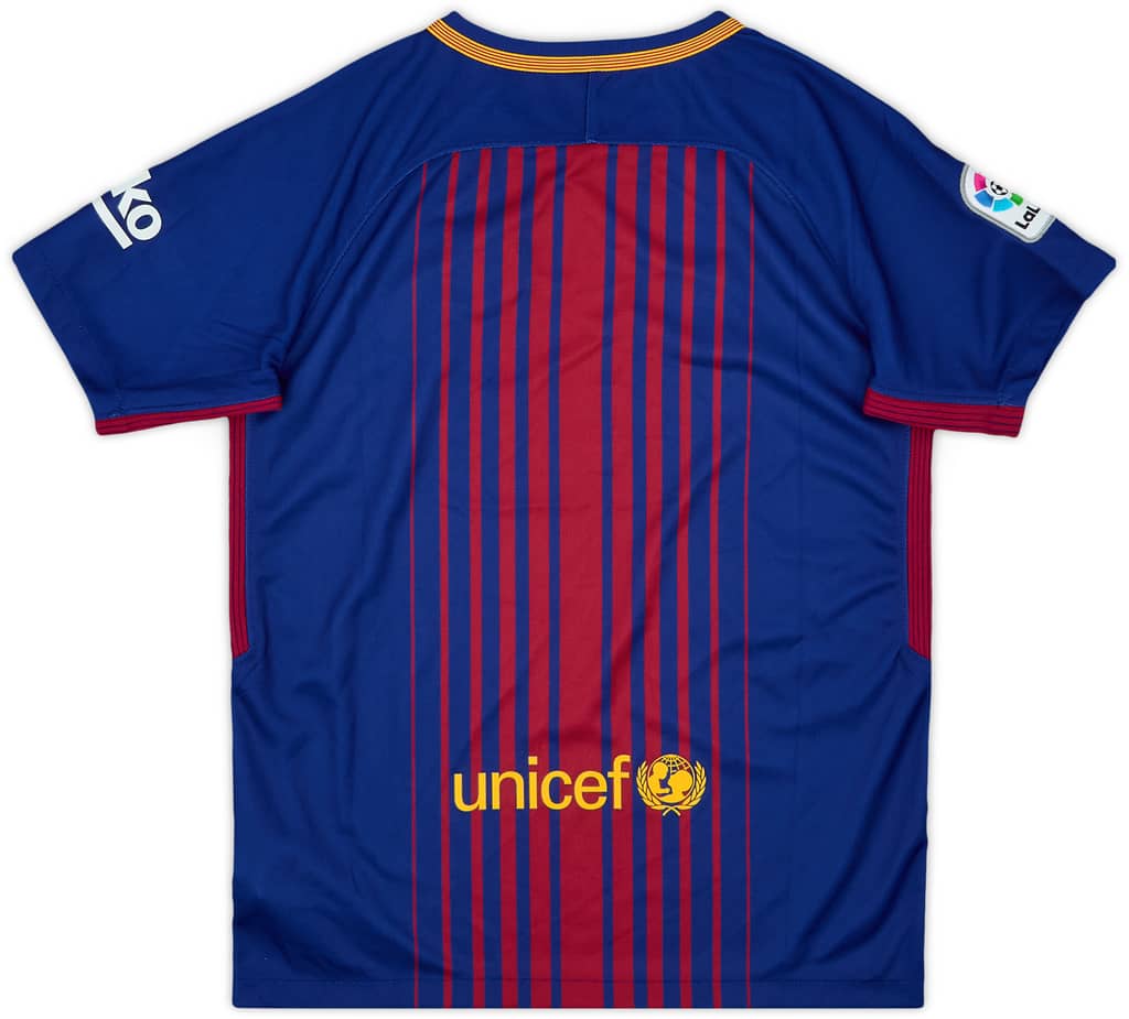 2017-18 Barcelona Home Shirt - 9/10 - (L.Boys)