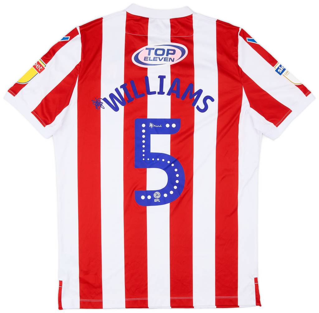 2018-19 Stoke City Match Issue Home Shirt Williams #5