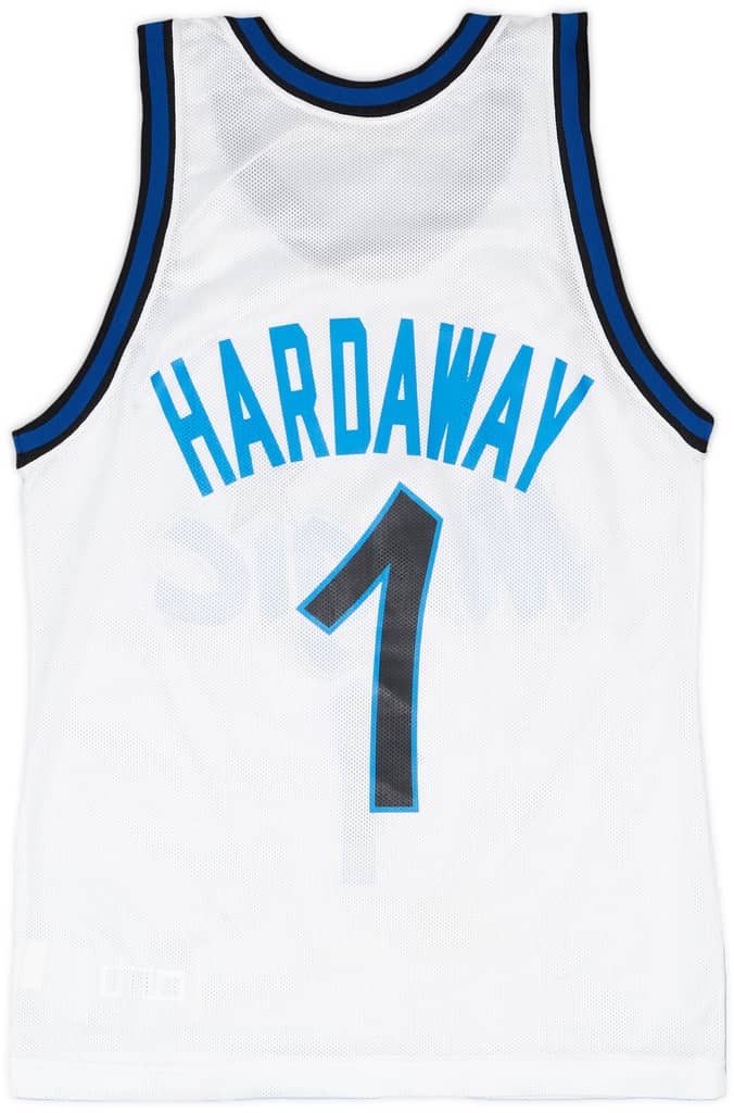 1993-95 Orlando Magic Hardaway #1 Champion Home Jersey - 8/10 - (S)