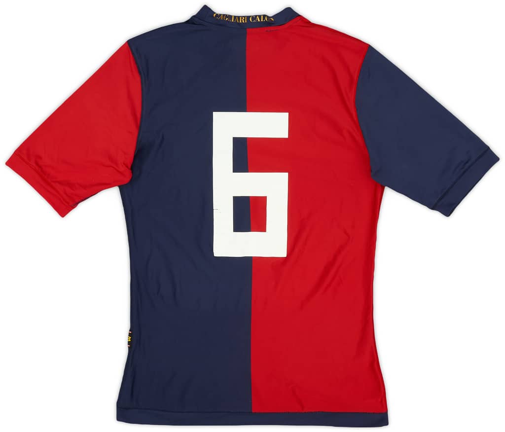 2012-13 Cagliari Home Shirt #6 - 7/10 - (M)