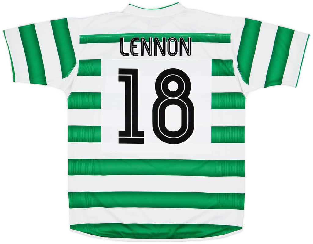 2003-04 Celtic Home Shirt Lennon #18 - 8/10 - (XL)
