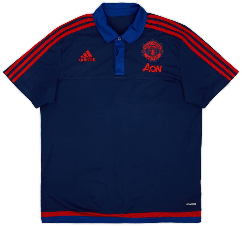 2015-16 Manchester United adidas Polo Shirt - 8/10 - (L)