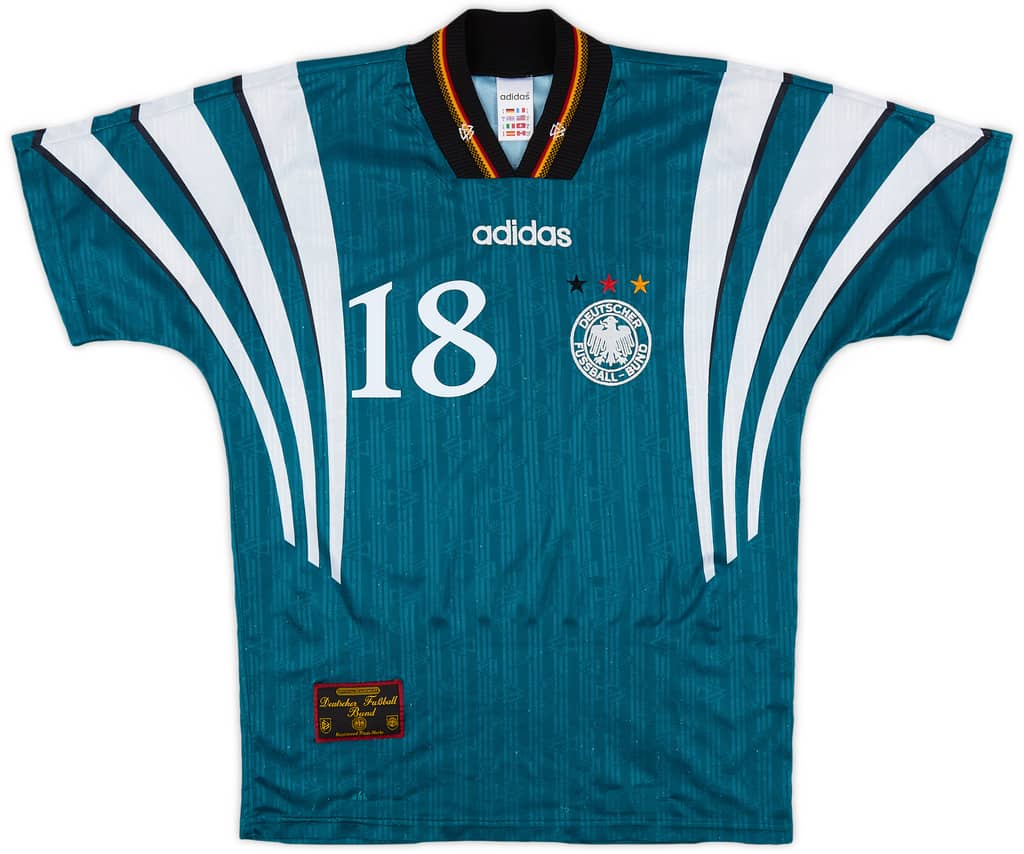 1996-98 Germany Away Shirt Klinsmann #18 - 7/10 - (S)