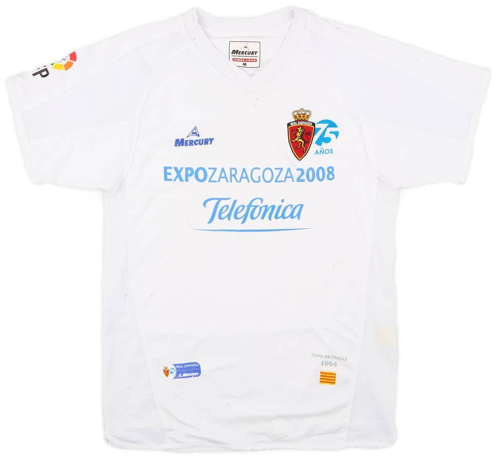 2007-08 Real Zaragoza Home Shirt - 4/10 - (M)