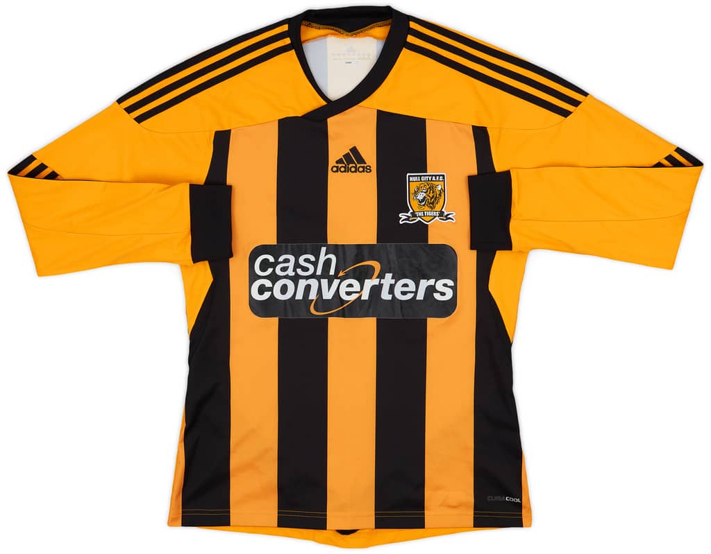 2013-14 Hull City Home L/S Shirt - 7/10 - (S)