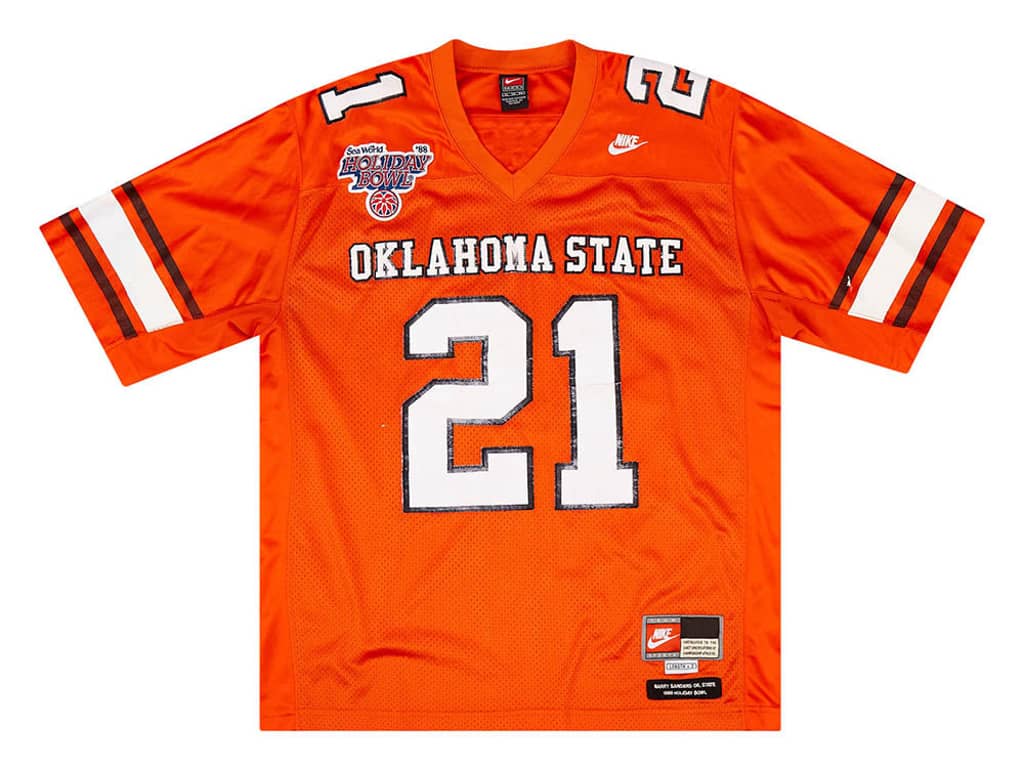 1988 Oklahoma State Cowboys Sanders #21 Nike Throwback Jersey (Home) XL