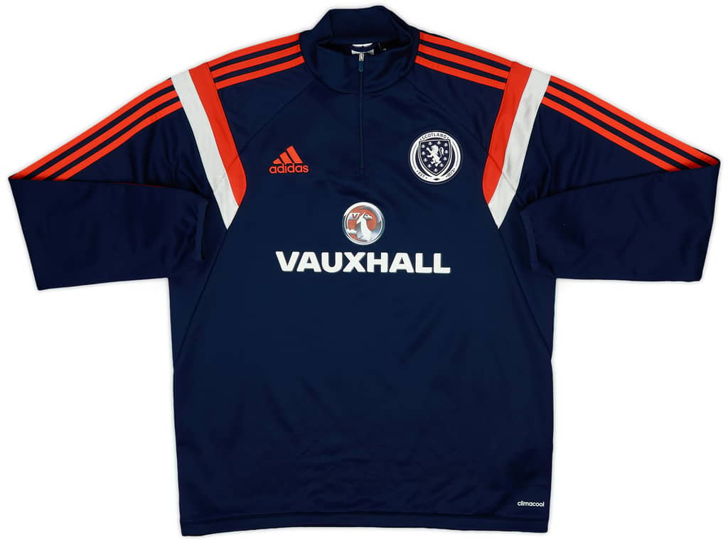 2014-15 Scotland adidas 1/4 Zip Training Top - 9/10 - (L)