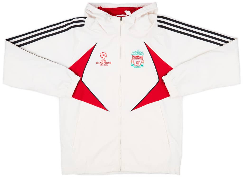 2007-08 Liverpool adidas CL Hooded Rain Jacket - 6/10 - (S)