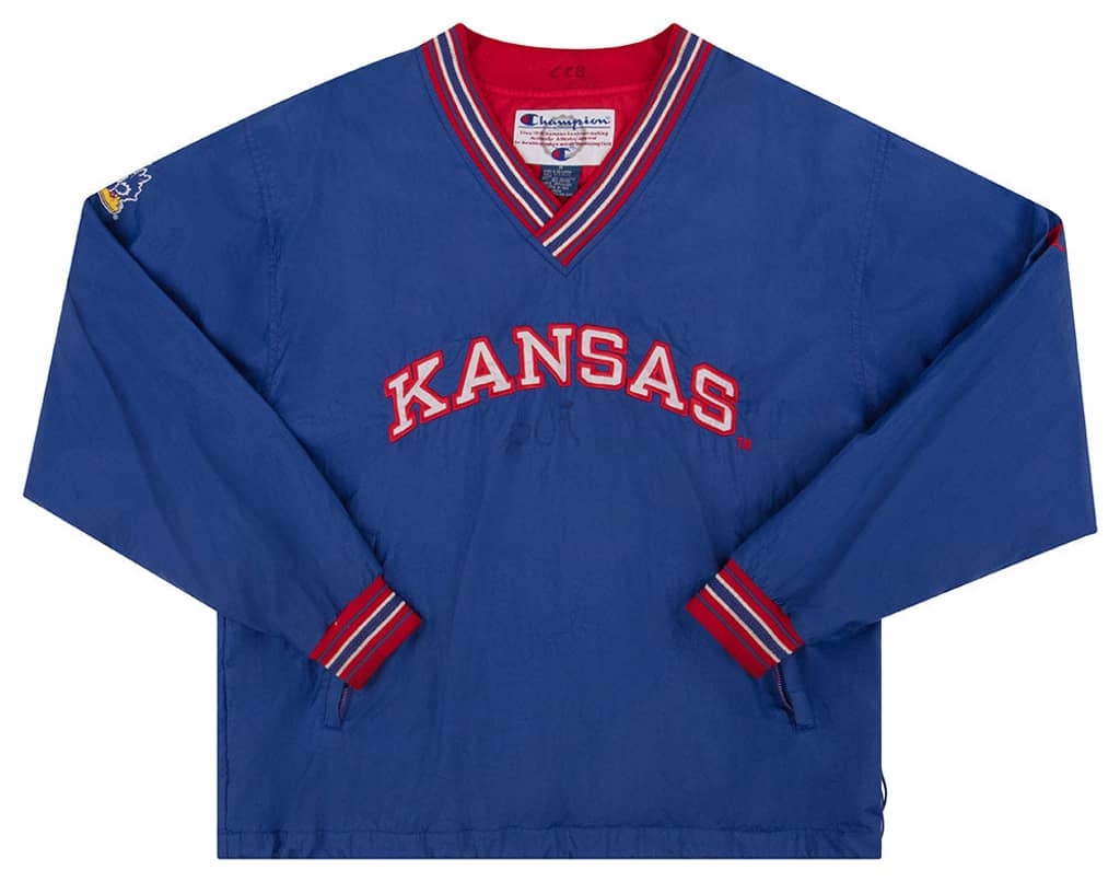 1990s Kansas Jayhawks Champion Pullover Windbreaker Jacket M