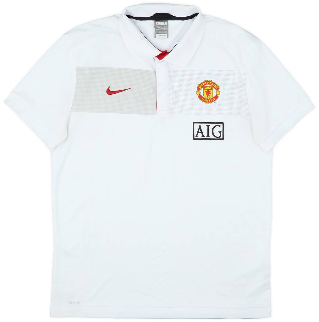 2009-10 Manchester United Nike Polo Shirt - 8/10 - (L)