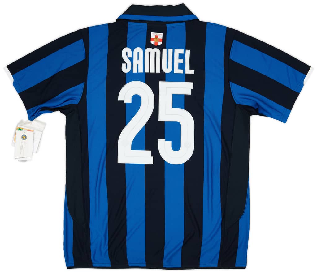 2007-08 Inter Milan Centenary Home Shirt Samuel #25 (L)
