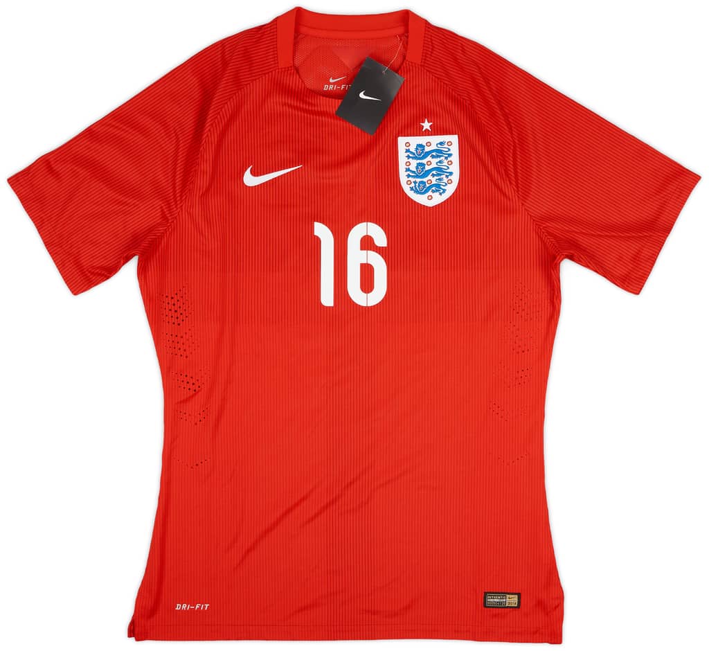 2014-15 England Authentic Away Shirt #16 (L)