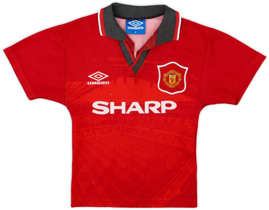 1994-96 Manchester United Home Shirt - 4/10 - (S.Boys)