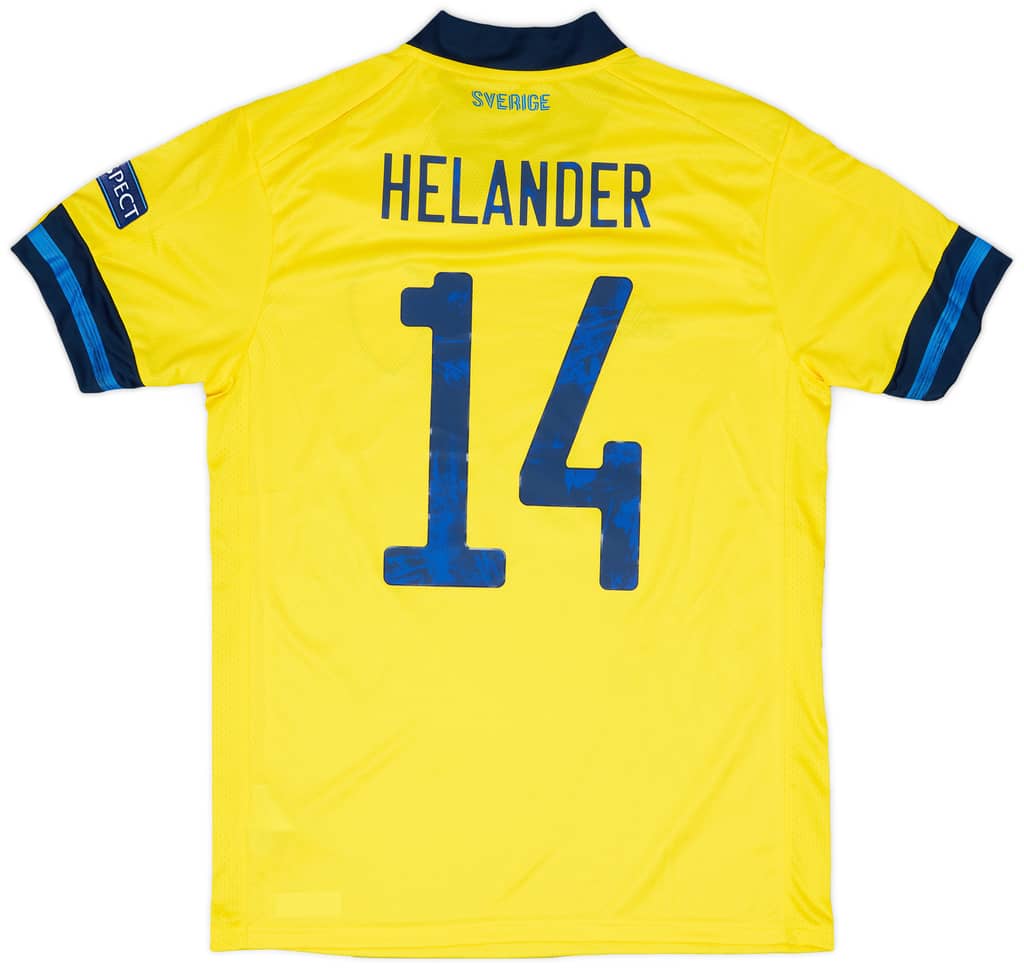 2021 Sweden Player Issue Nations League Home Shirt Helander #14
