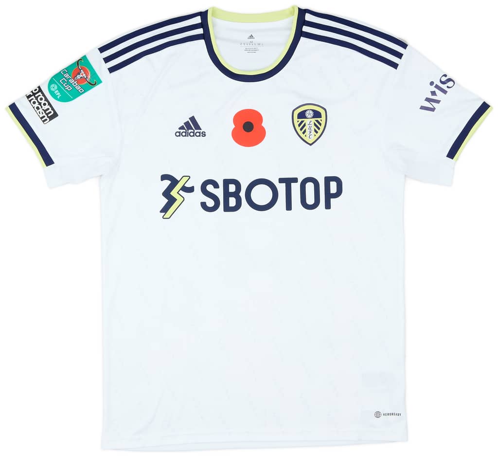 2022-23 Leeds Match Issue Carabao Cup Home Shirt Bamford #9