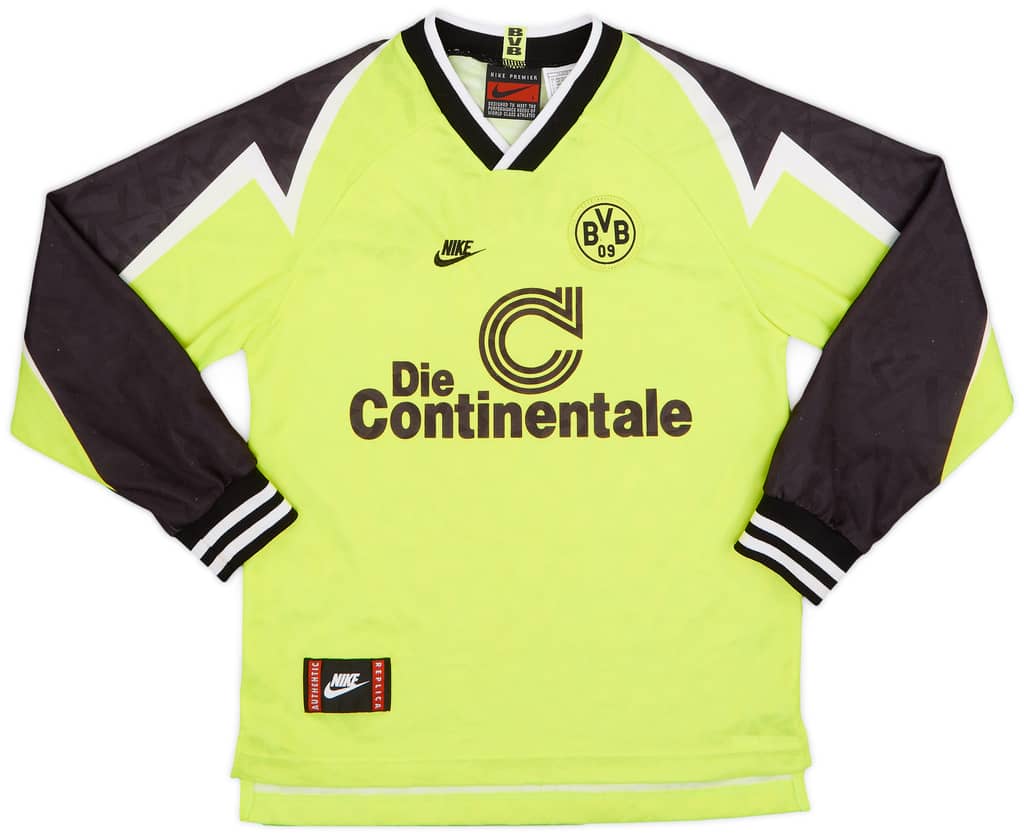 1995-96 Borussia Dortmund Home L/S Shirt - 8/10 - (L.Boys)