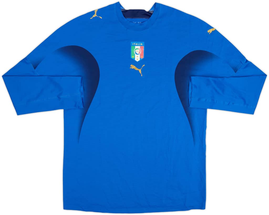 2006 Italy Player Issue Home L/S Shirt - 7/10 - (XL)