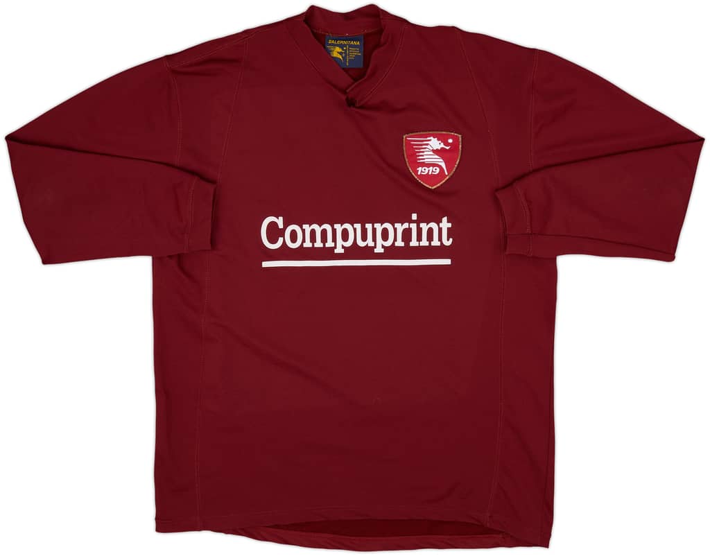 2000-01 Salernitana Home L/S Shirt - 3/10 - (XL)