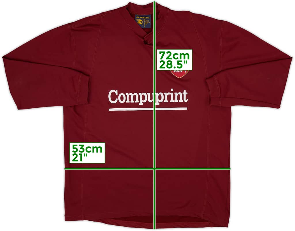 2000-01 Salernitana Home L/S Shirt - 3/10 - (XL)