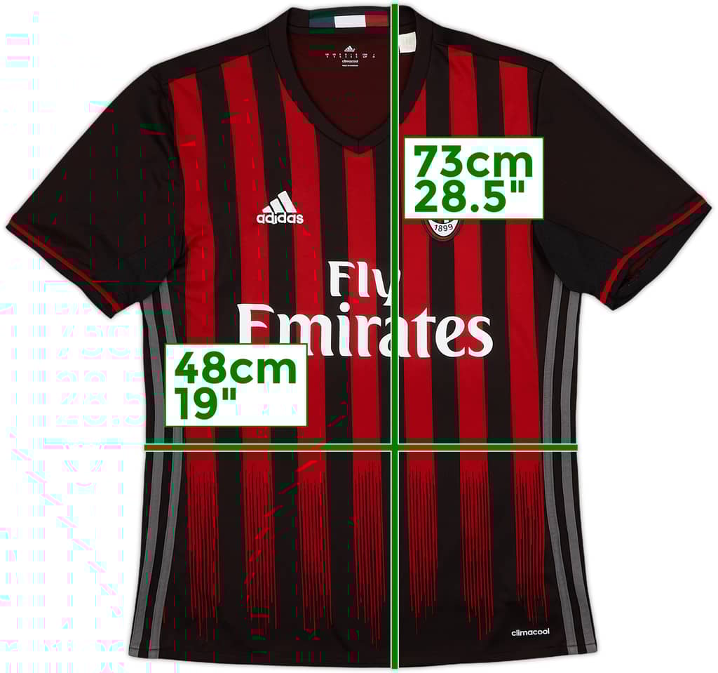 2016-17 AC Milan Home Shirt - 6/10 - (S)