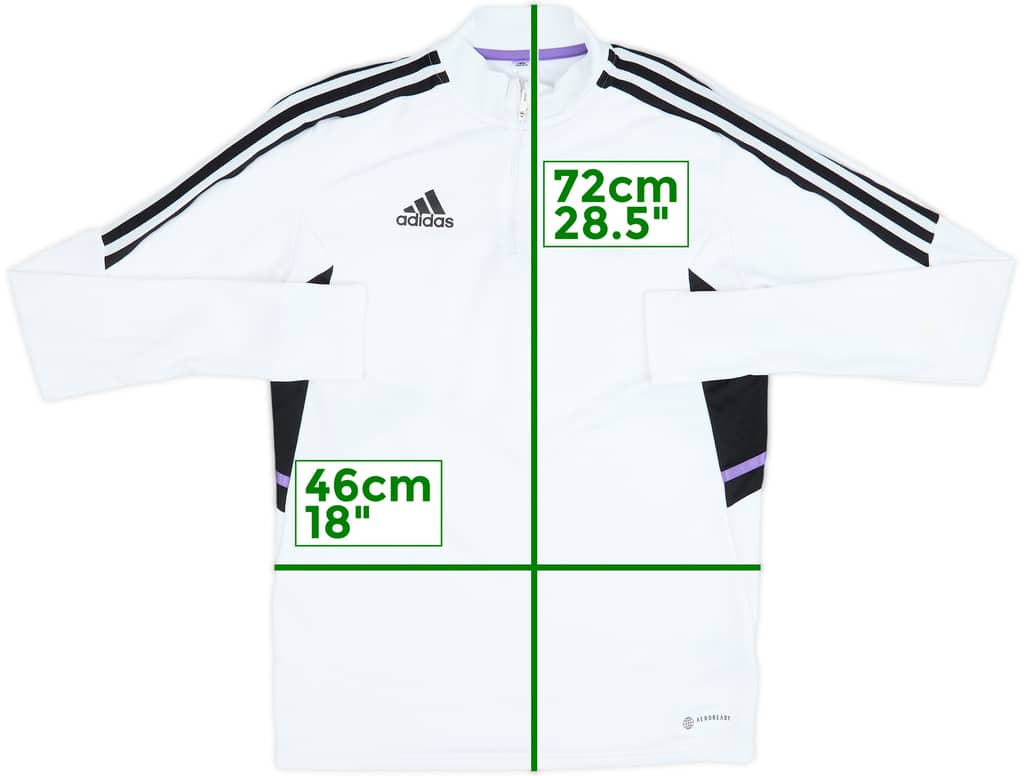 2022-23 Real Madrid adidas 1/4 Zip Drill Top - 8/10 - (S)