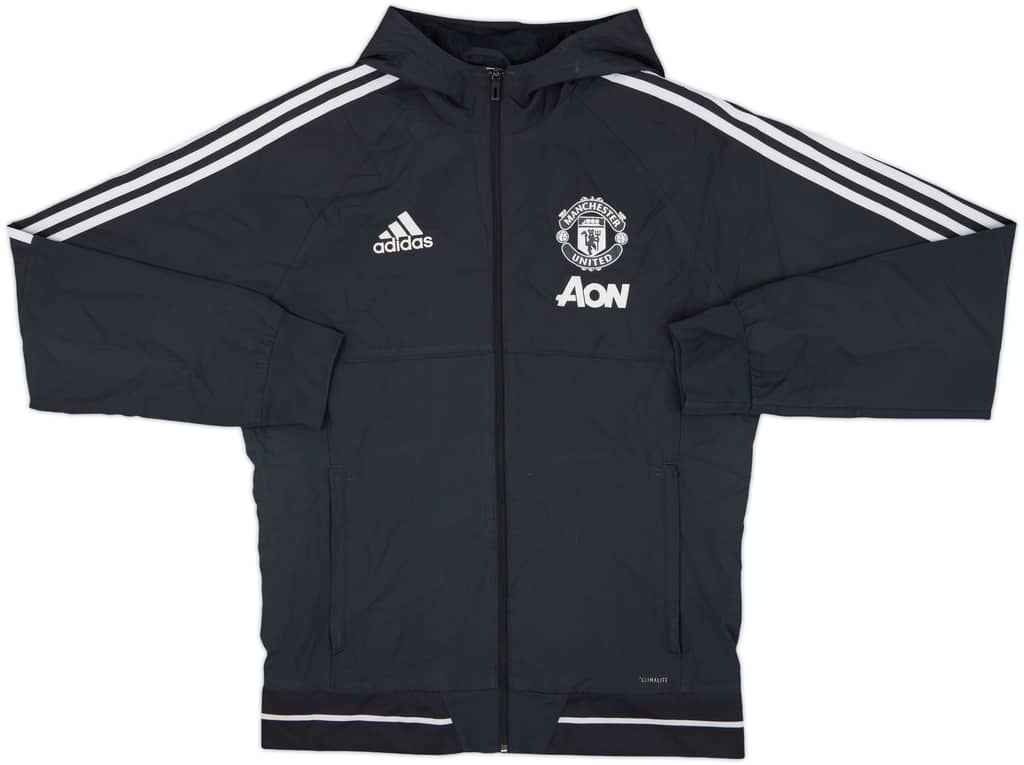 2017-18 Manchester United adidas Hooded Track Jacket - 7/10 - (M)