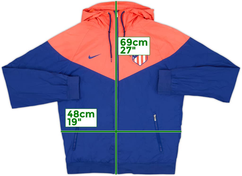 2019-20 Atletico Madrid Nike Hooded Track Jacket - 8/10 - (S)
