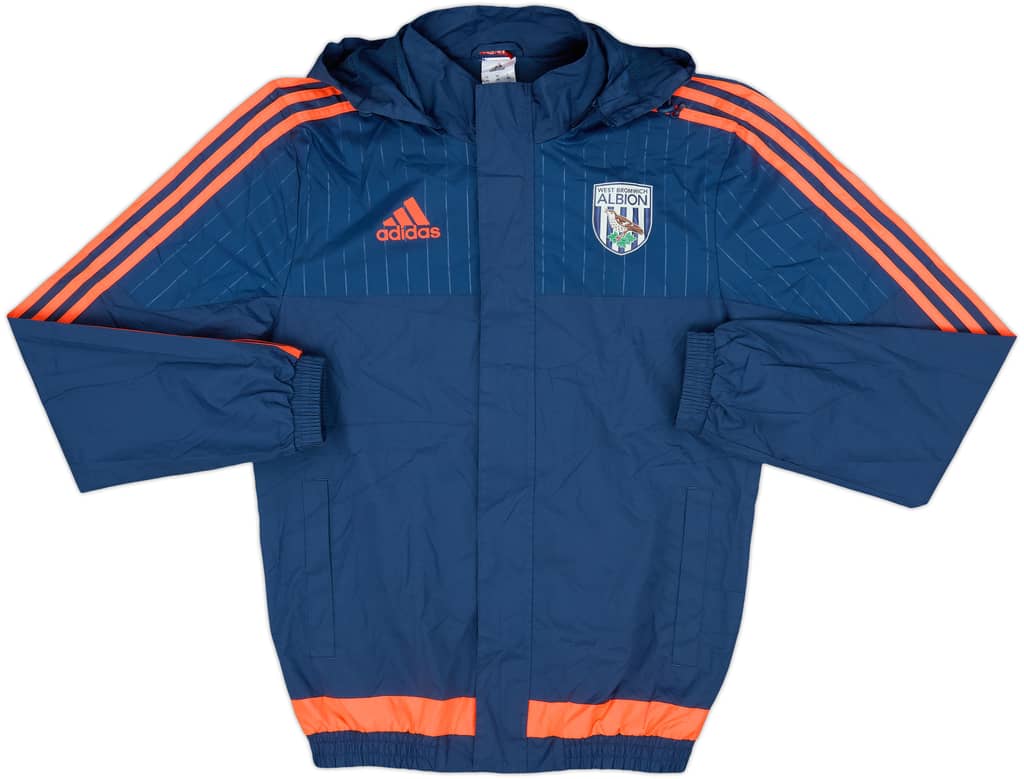 2015-16 West Brom adidas Hooded Rain Jacket - 9/10 - (XS)