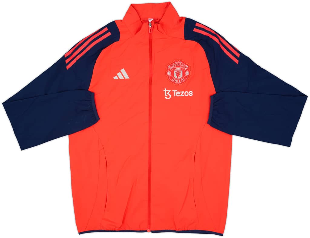2024-25 Manchester United adidas Hooded Track Jacket - 8/10 - (M)