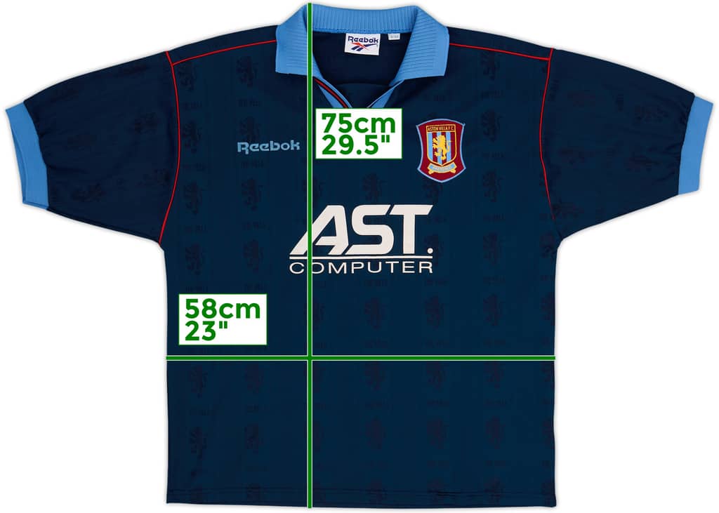 1995-97 Aston Villa Away Shirt - 8/10 - (L)