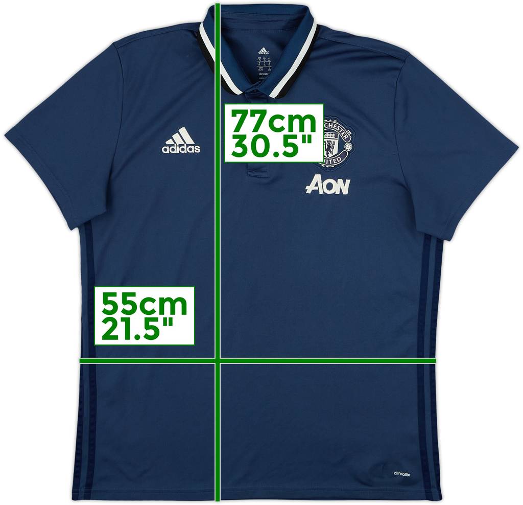 2016-17 Manchester United adidas Polo Shirt - 9/10 - (XL)
