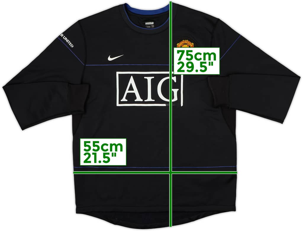 2008-09 Manchester United Nike Sweat Top - 5/10 - (L)