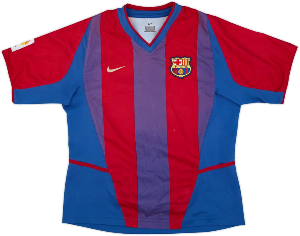 2002-03 Barcelona Home Shirt - 5/10 - (L.Boys)