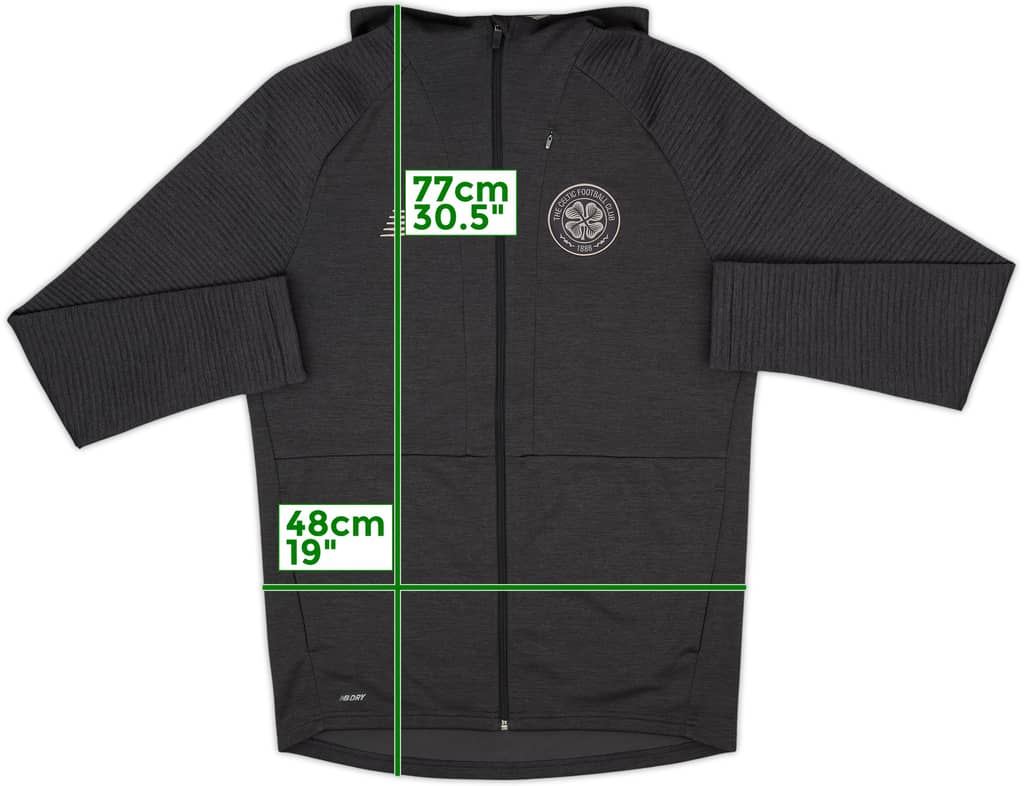 2019-20 Celtic New Balance Hooded Track Jacket - 8/10 - (L)