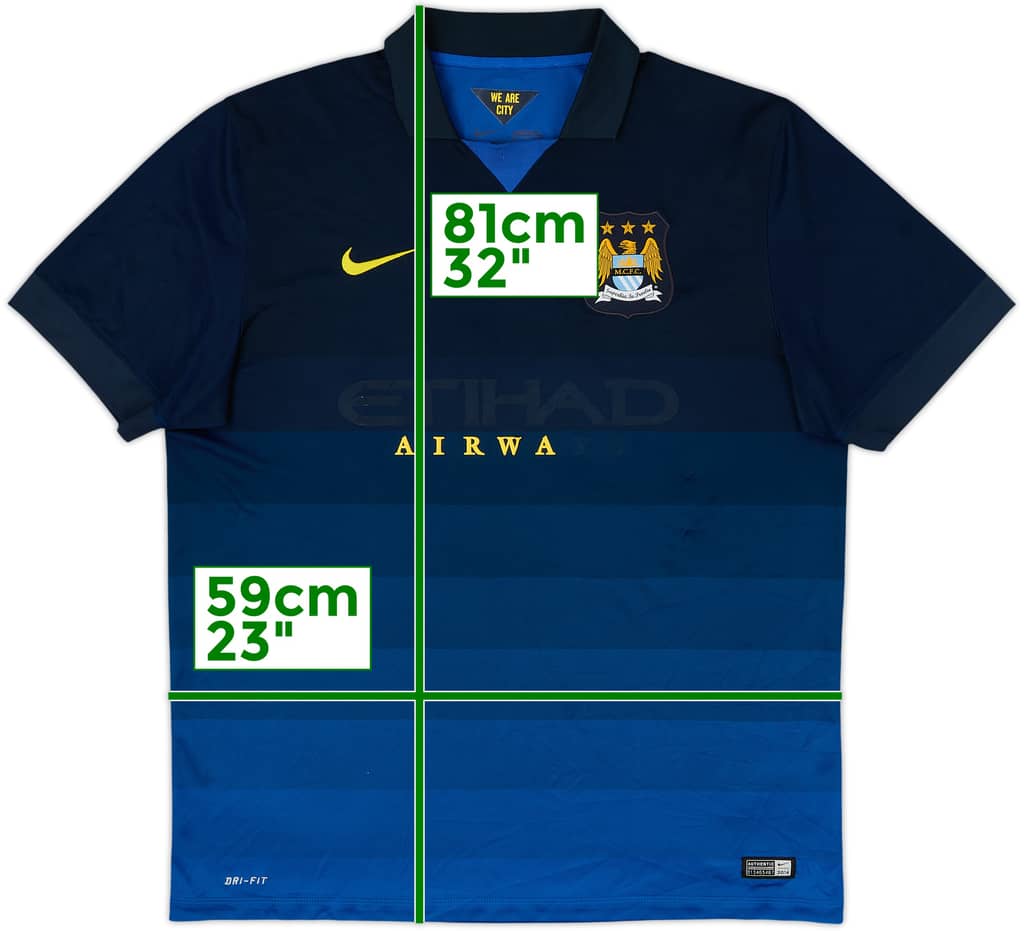 2014-15 Manchester City Away Shirt - 4/10 - (XL)