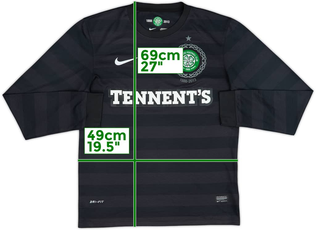 2012-13 Celtic '125th Anniversary' Away L/S Shirt - 8/10 - (S)
