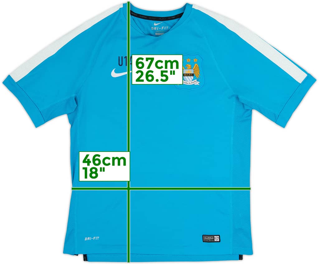 2014-15 Manchester City Player Issue Nike Training Shirt - 7/10 - (M)